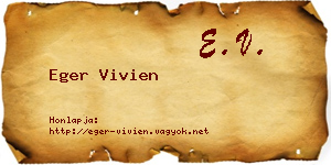 Eger Vivien névjegykártya